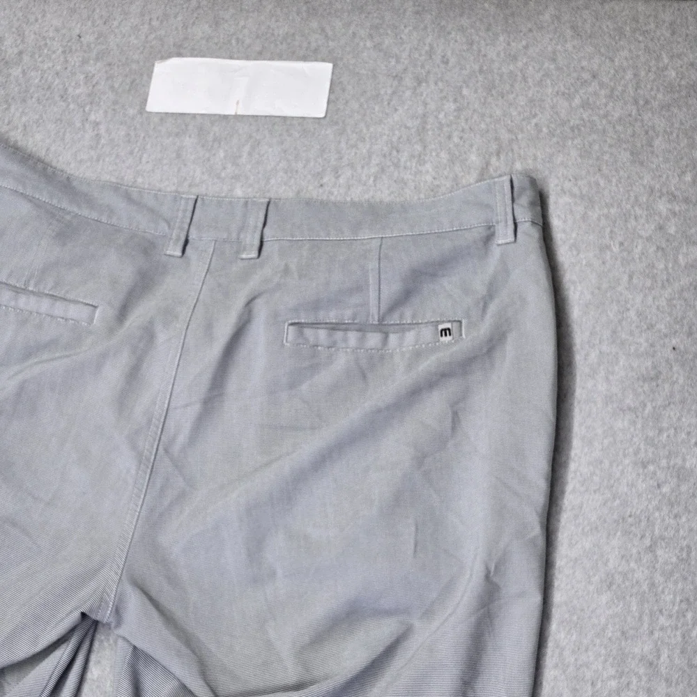 Travis Mathew Men Shorts 38 Gray Striped Chino Button 11